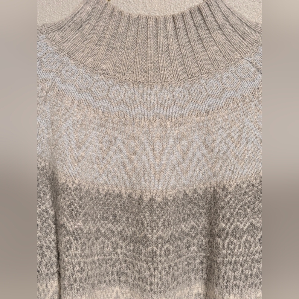 ​🐳 Vineyard Vines Fair Isle Mock Neck Merino Cashmere Blend Sweater - Size M - Picture 6 of 6